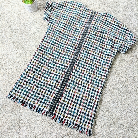 ⭐Zara Trafaluc Collection Colorful Houndstooth Dress 6⭐ - Picture 2 of 14